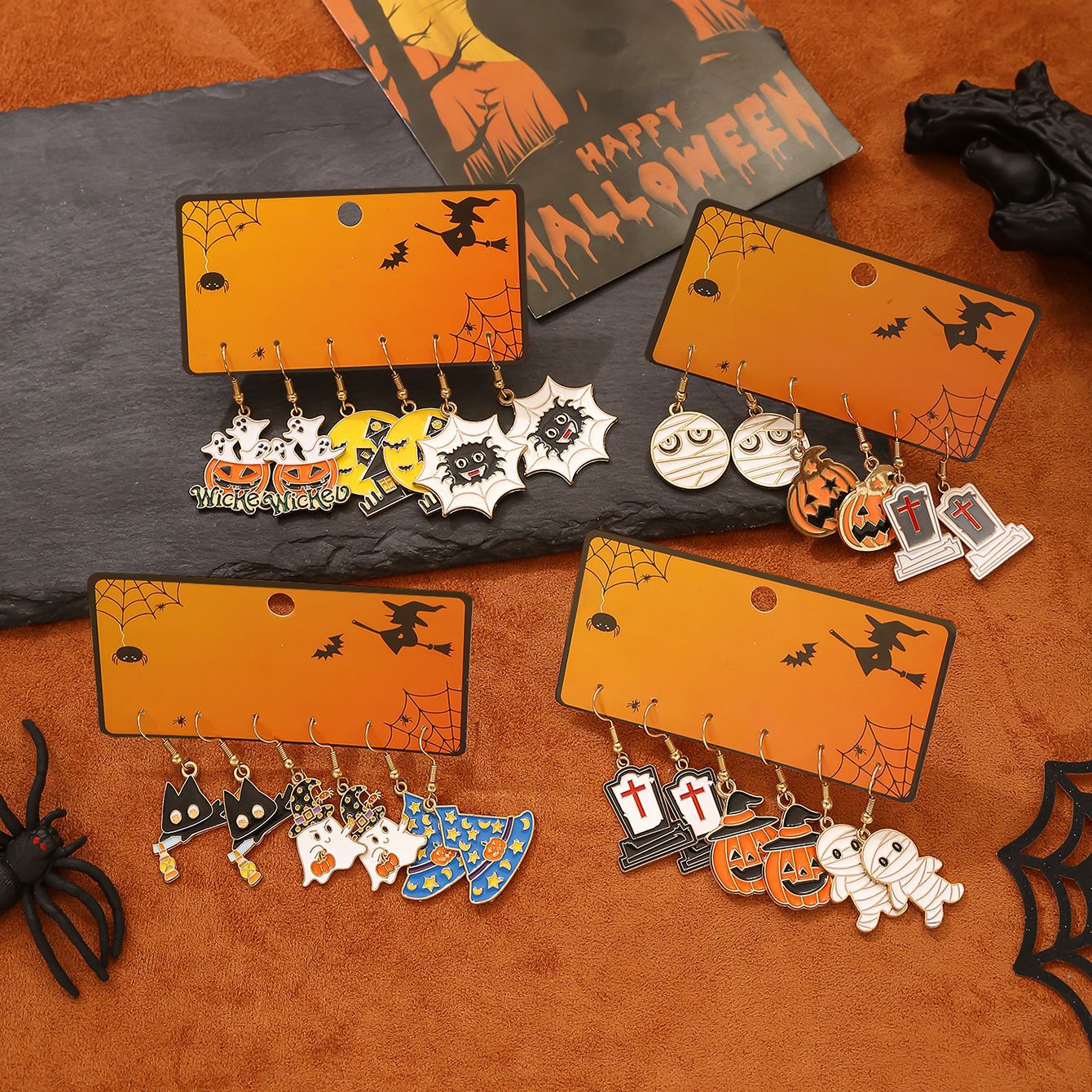 Wholesale  Retro Ghost  Ghost Mask Earrings