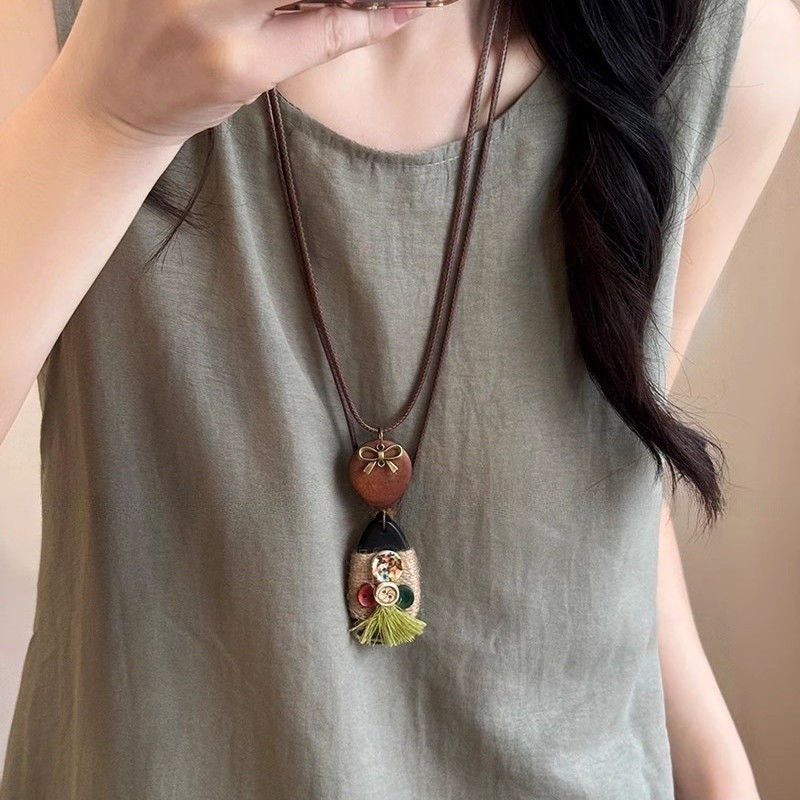 Wholesale Bohemian Flower Pearl Necklace