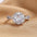 Wholesale  1 karat Flower Torsion Arm Diamond Ring