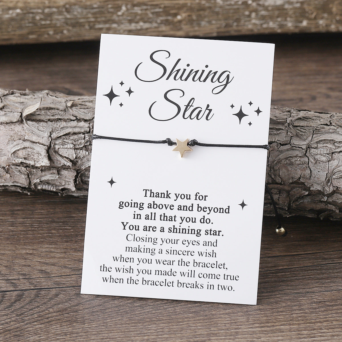 Wholesale Love Star Shape Bee Braided Bracelet Blessing Card Bracelet