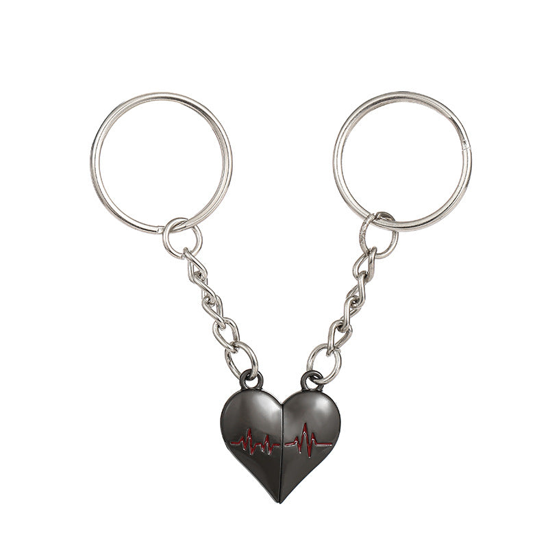 Wholesale Creative Love ECG Magnetic Keychains ACC-KC-JinZhu017