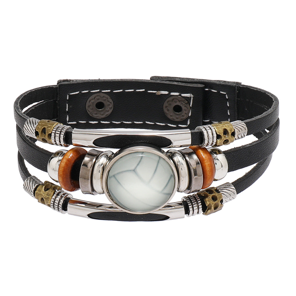 Wholesale Luminous Football Leather Bracelet ACC-BT-Saih006