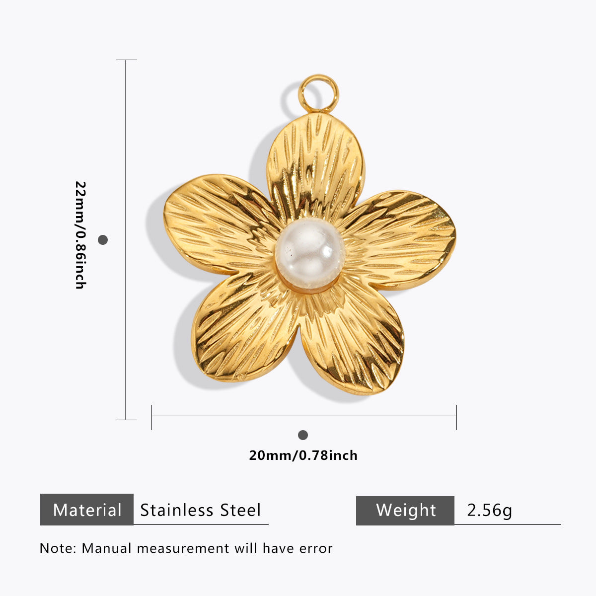 Wholesale 5pcs Stainless Steel  Pearl Pendant Oil Drop Pendant Bell Flower Pendant
