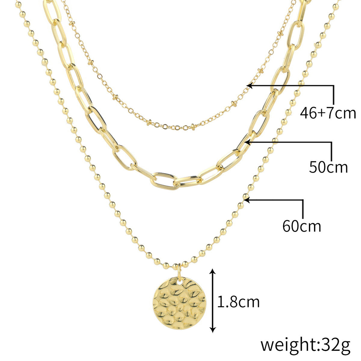 Wholesale Multi-layer Double-layer Necklace Clavicle Chain Love Necklace