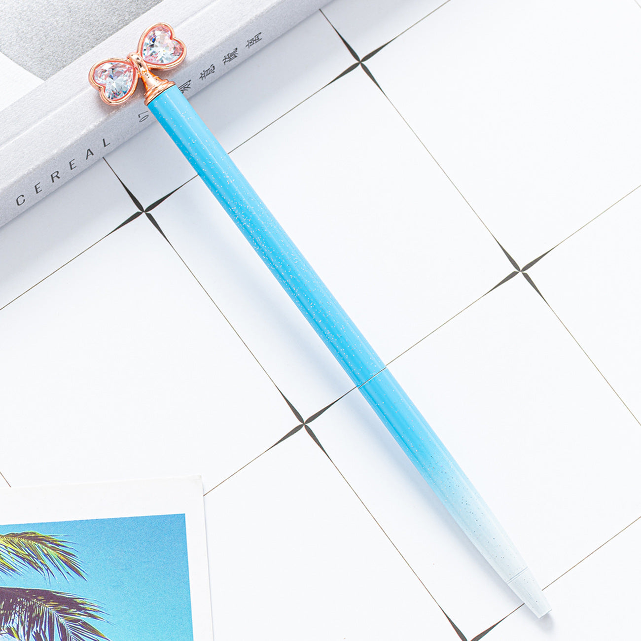 Wholesale Bow ball point pen cartoon cute high color value diamond crystal pen
