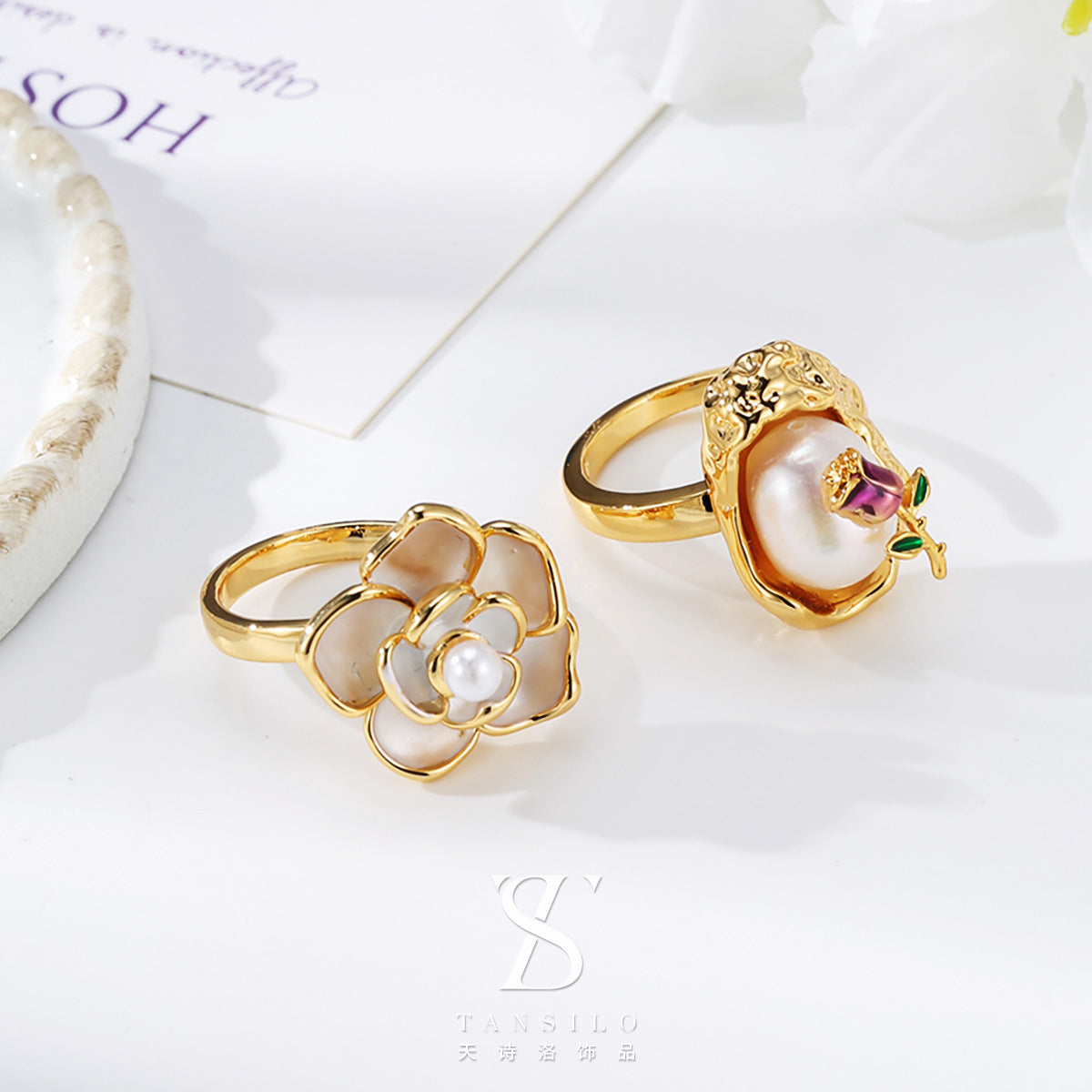 Wholesale  Retro Romantic Rose Flower Ring