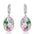 Wholesale Epoxy Oval Flower Enamel Diamond Valentine's Day Earrings