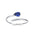 Wholesale S925 sterling silver  sapphire blue water drop zircon ring