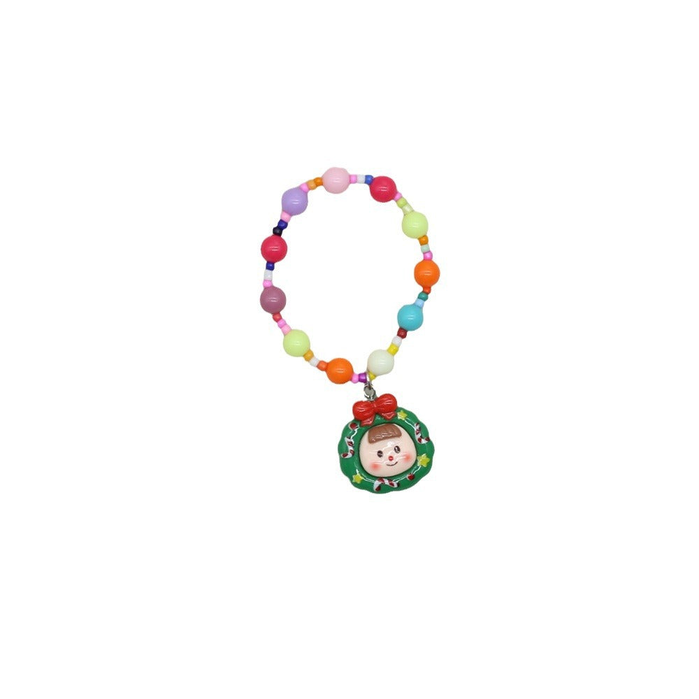 Wholesale Children's Colorful Graffiti Kindergarten Beaded Bracelet