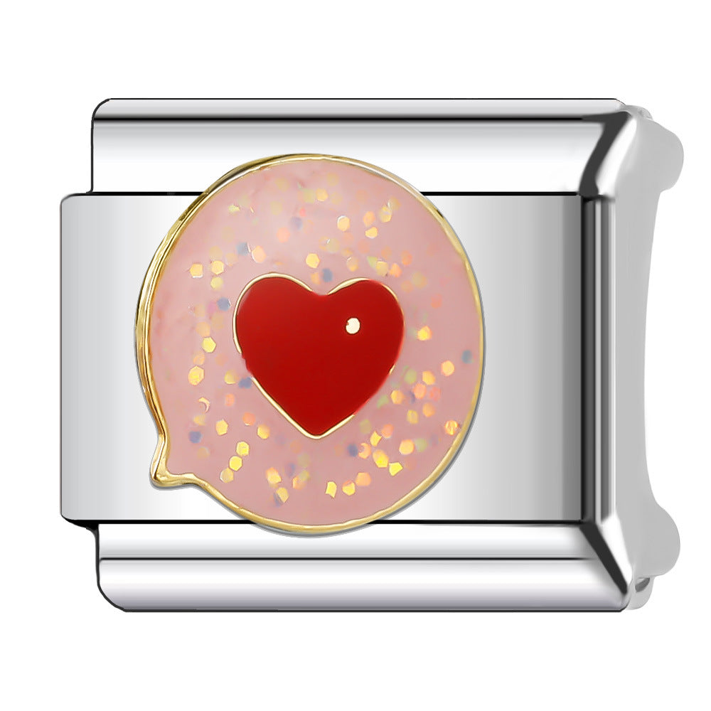 Wholesale Italian Charm Bracelet 9mm DIY Splicing Red Series Stainless Steel Composable Bracelet