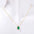 Wholesale Titanium steel pear-shaped water drop zircon 12th birthday stone birthstone necklace