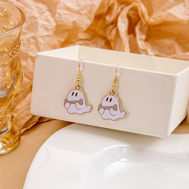 Wholesale Alloy  Bat Pumpkin Earrings
