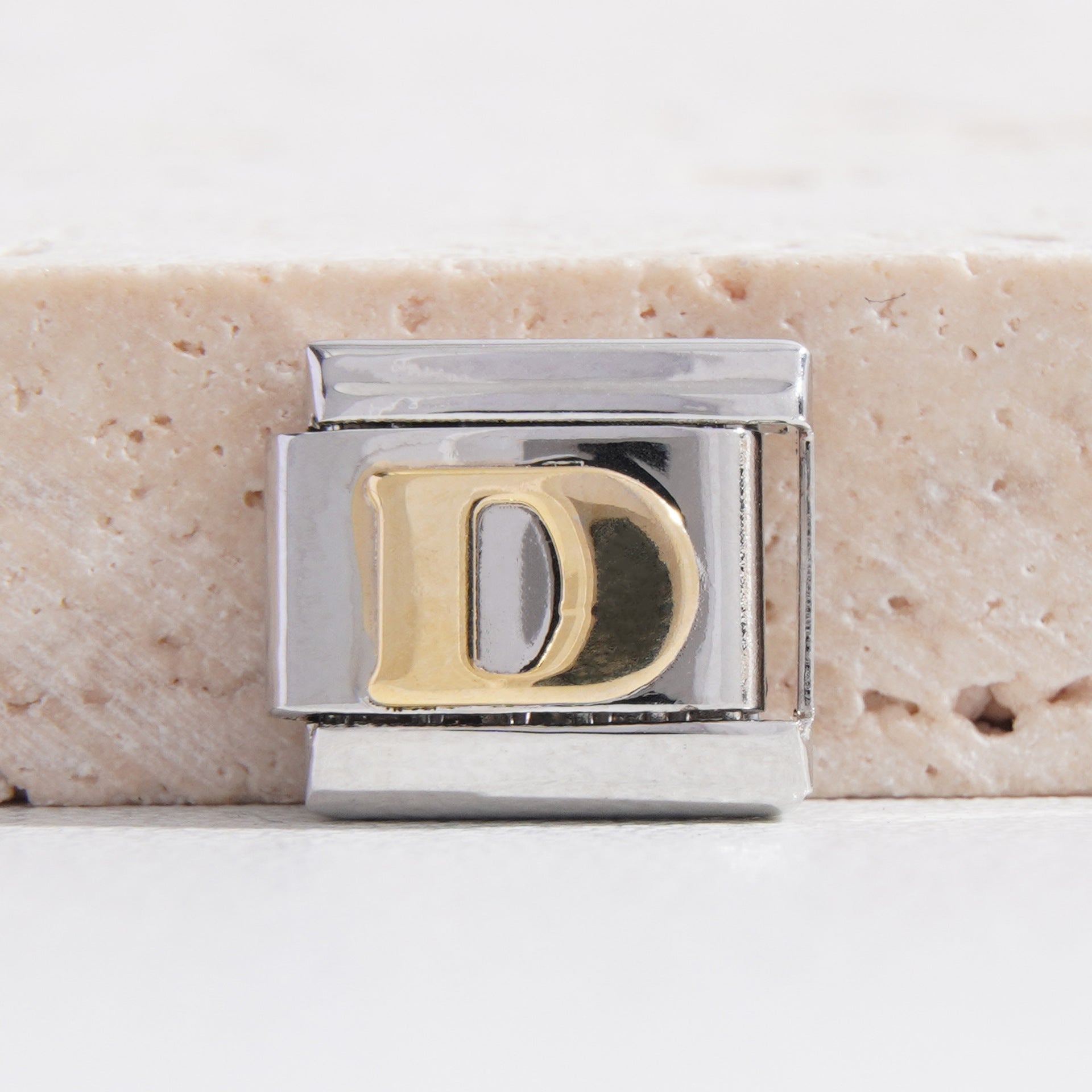 Wholesale Italian Charm Bracelet 9mm DIY Splicing Black Letter Stainless Steel Composable Bracelet