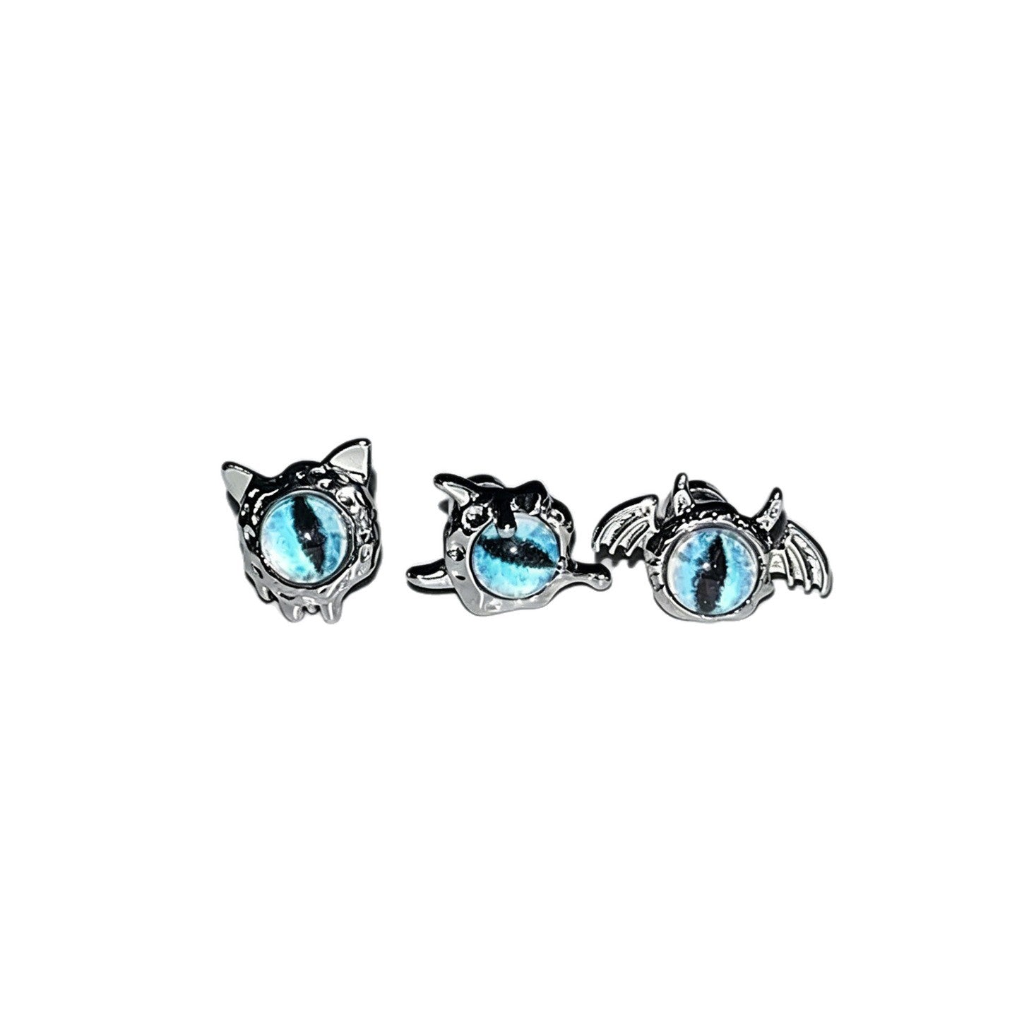 Wholesale 316L Titanium Steel Cat Eye Devil Eye Wing Ear Cuff Jewelry Accessory