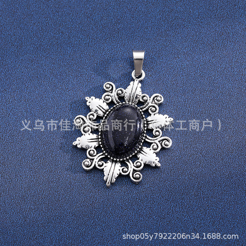 Wholesale  natural stone amethyst pink crystal pendant