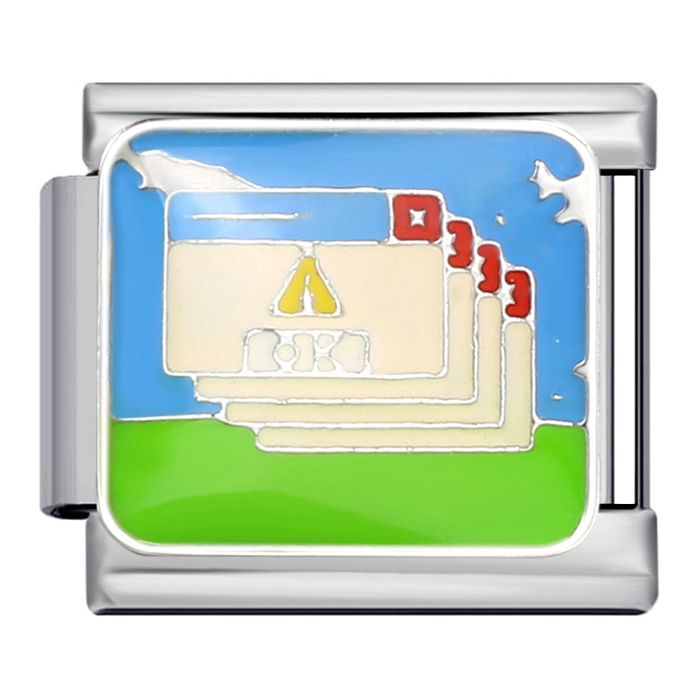 Wholesale Italian Charm Bracelet 9mm DIY Splicing Removable Sports Series Italian Stainless Steel Composable Bracelet