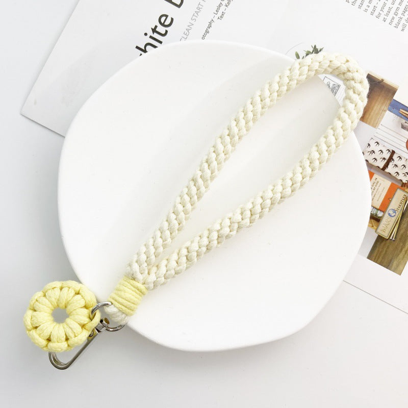 Wholesale Handmade Woven Keychains Flower Corn Knot Lanyard Keychain ACC-KC-Huaien002
