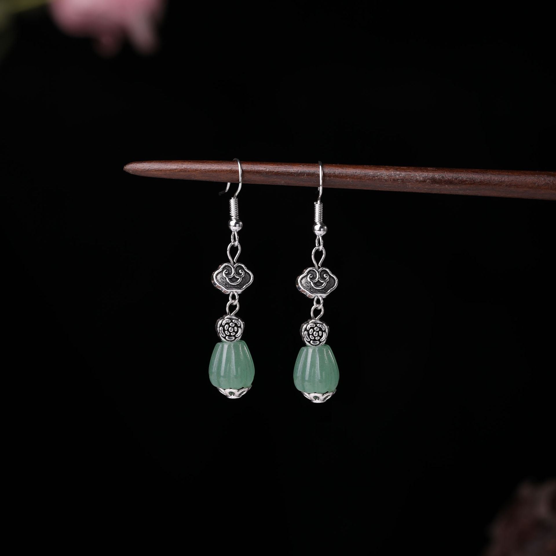 Wholesale  retro ethnic style blue turquoise earrings