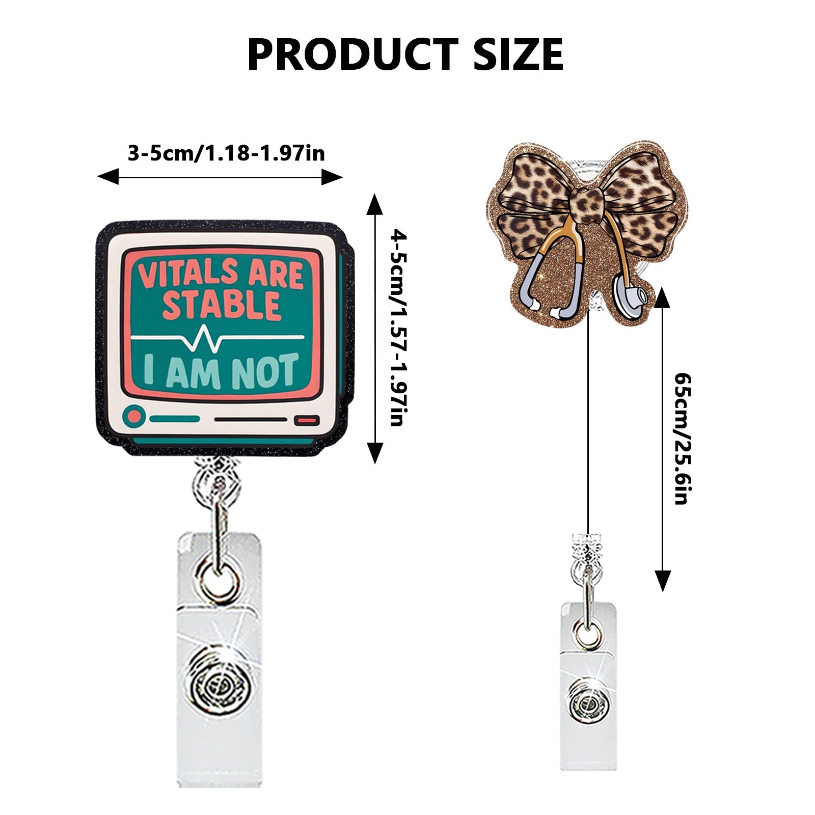 Wholesale Stylish Retractable Badge Reel - Fashion ID Clip for Hospital Staff - Everyday Accessory Gift