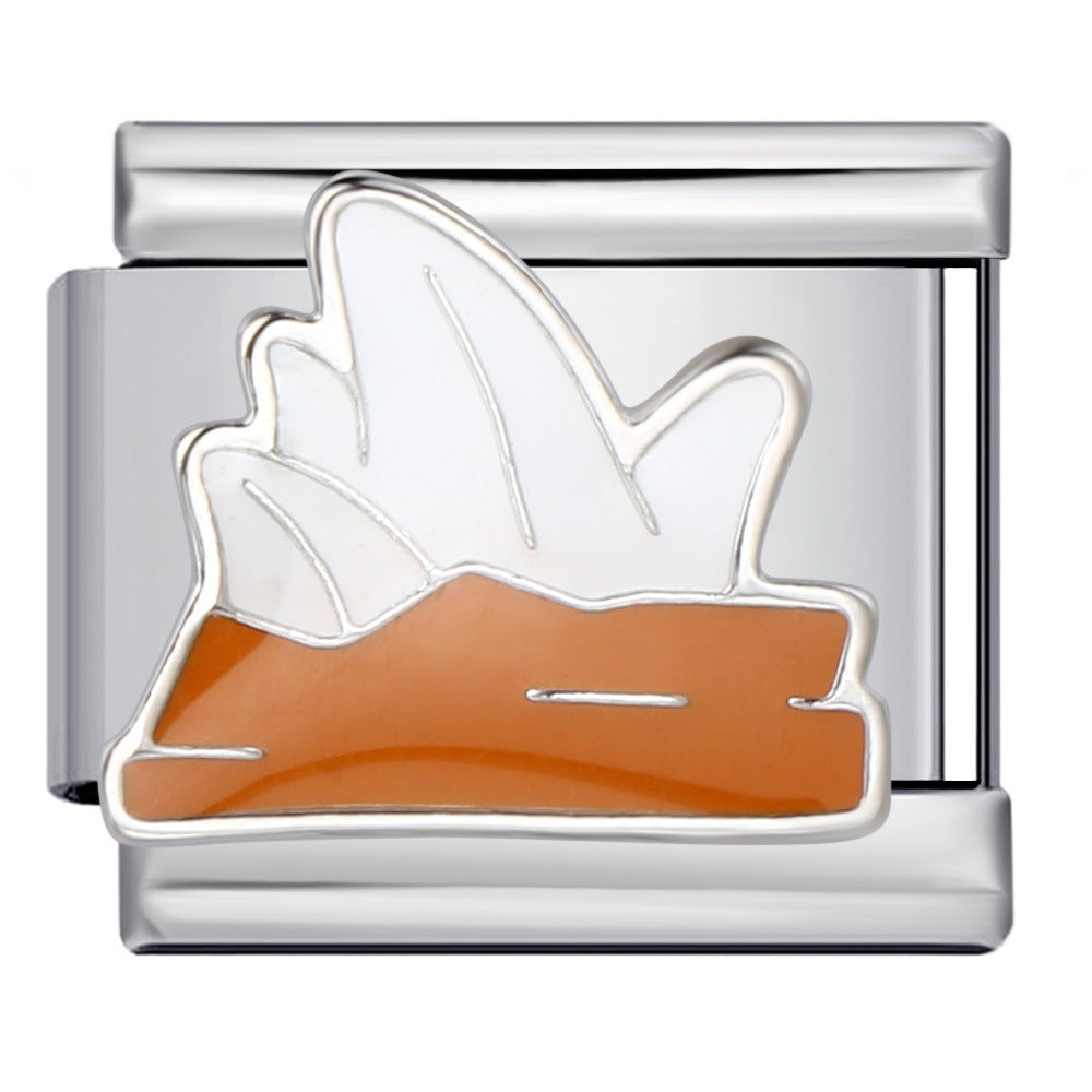 Wholesale Italian Charm Bracelet 9mm DIY Splicing Removable Architectural Sign Stainless Steel Composable Bracelet