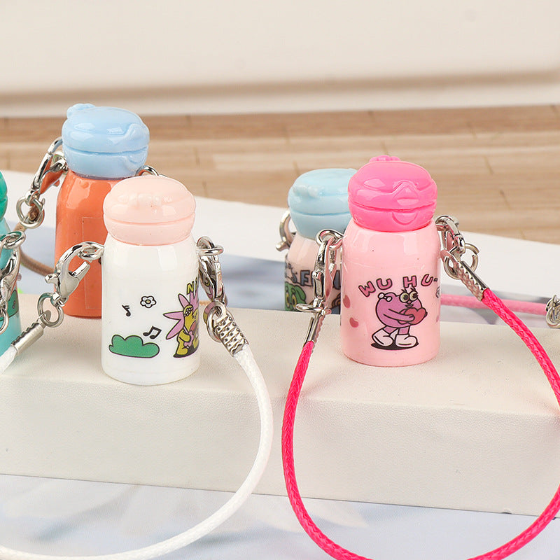 Wholesale Cute Mini Thermos Cup Keychain Pendant Doll Accessories