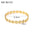 Wholesale  geometric  hollow inlaid zircon 18K gold stainless steel plated bracelet set
