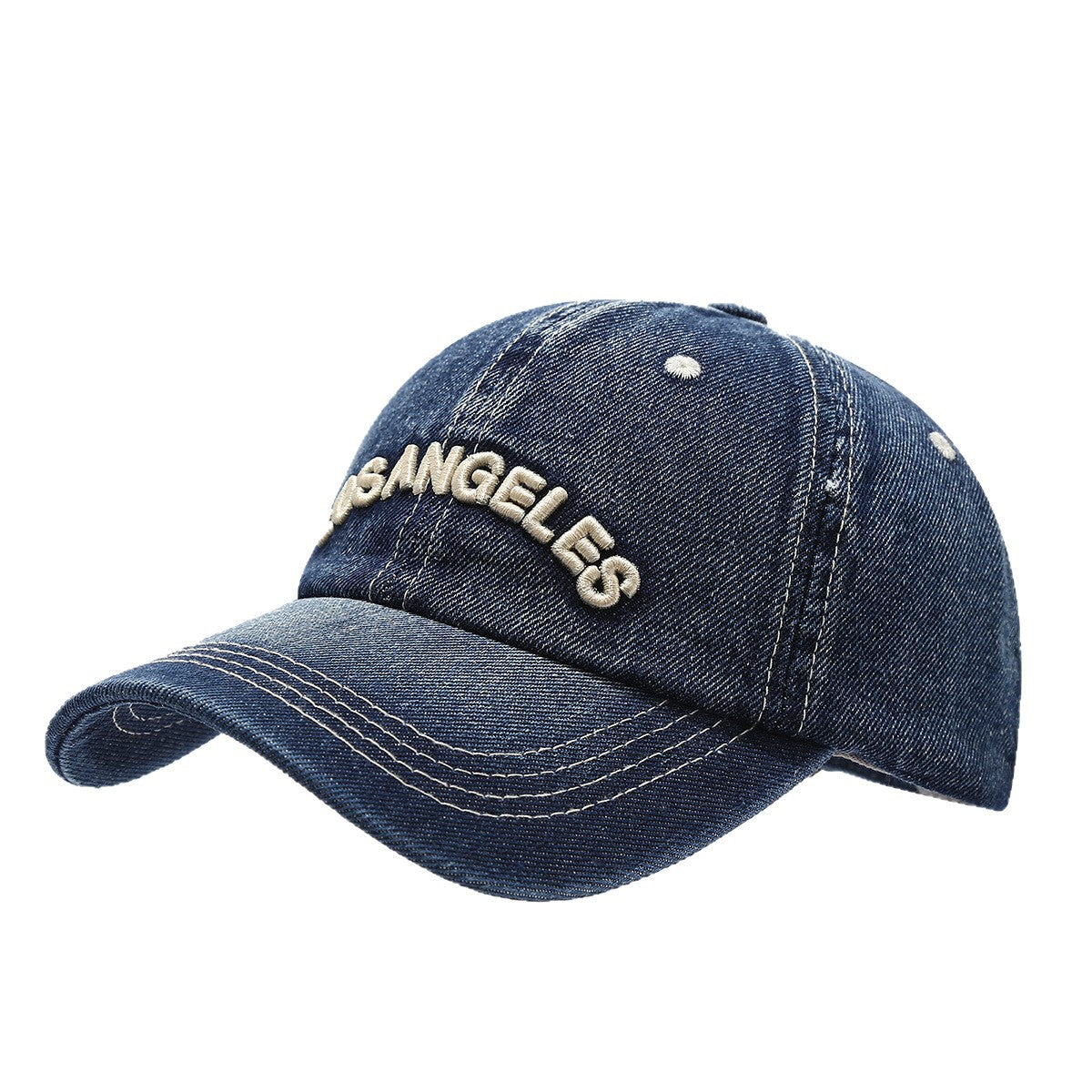 Wholesale  Retro Denim Blue Letter Baseball Cap