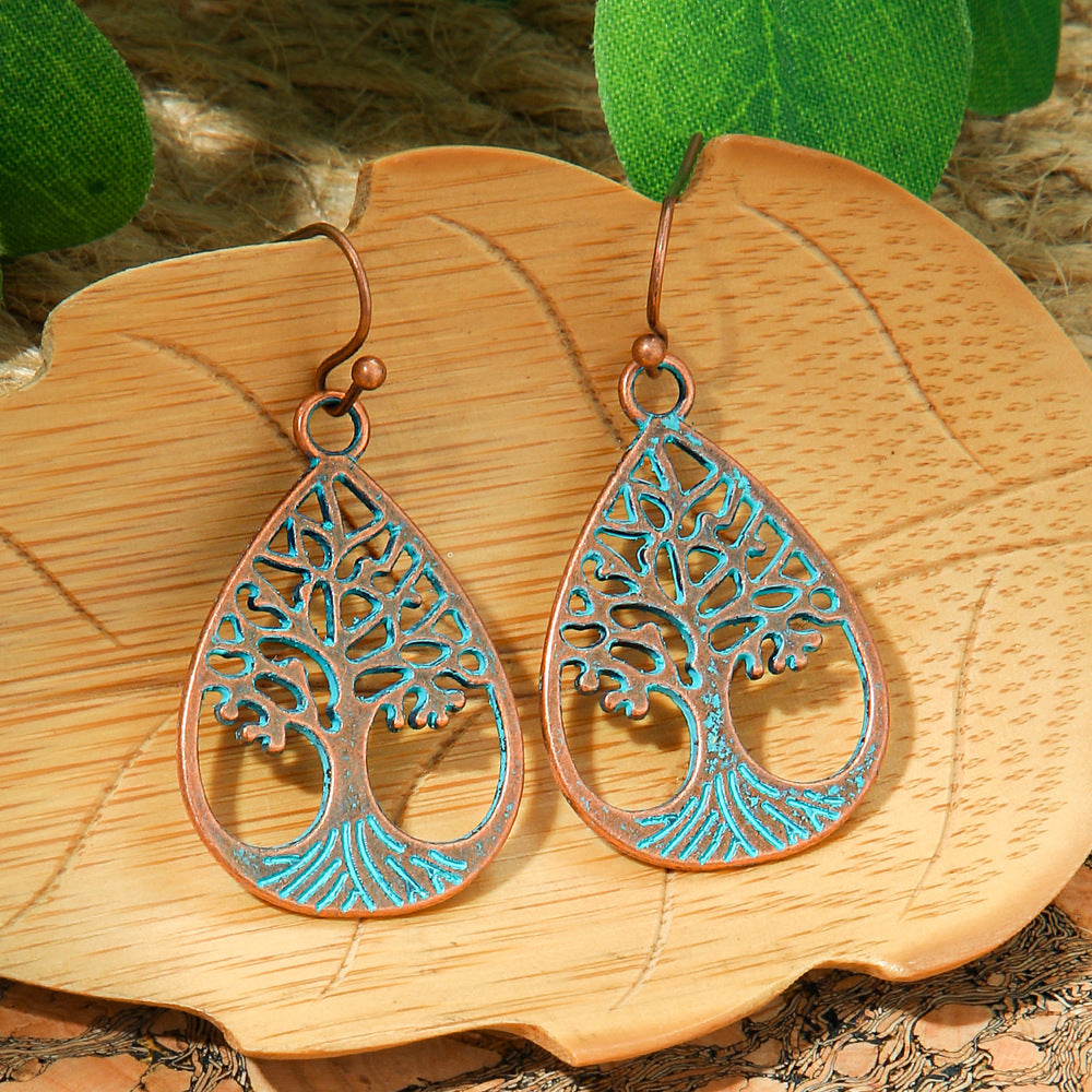 Wholesale Zinc Alloy Bohemian Geometric Hollow Earrings