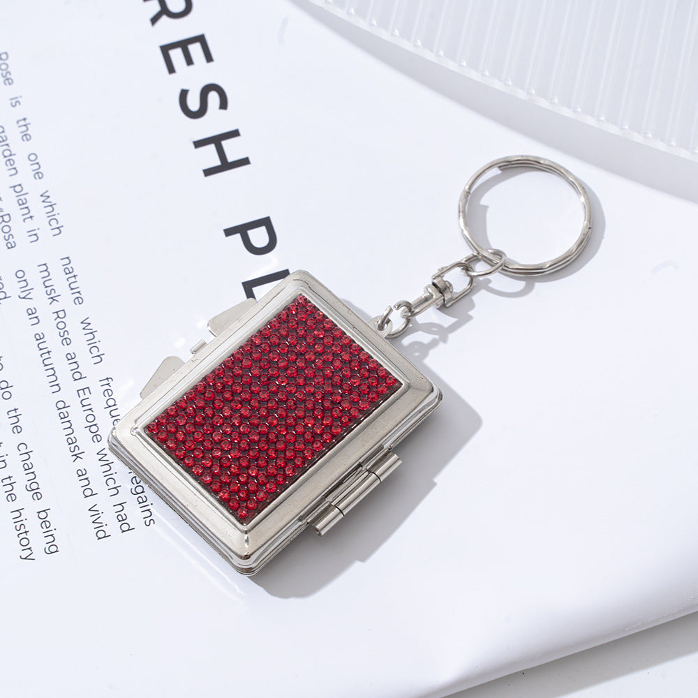 Wholesale Rhinestone Mini Makeup Mirror Keychains ACC-KC-ZhiYa053