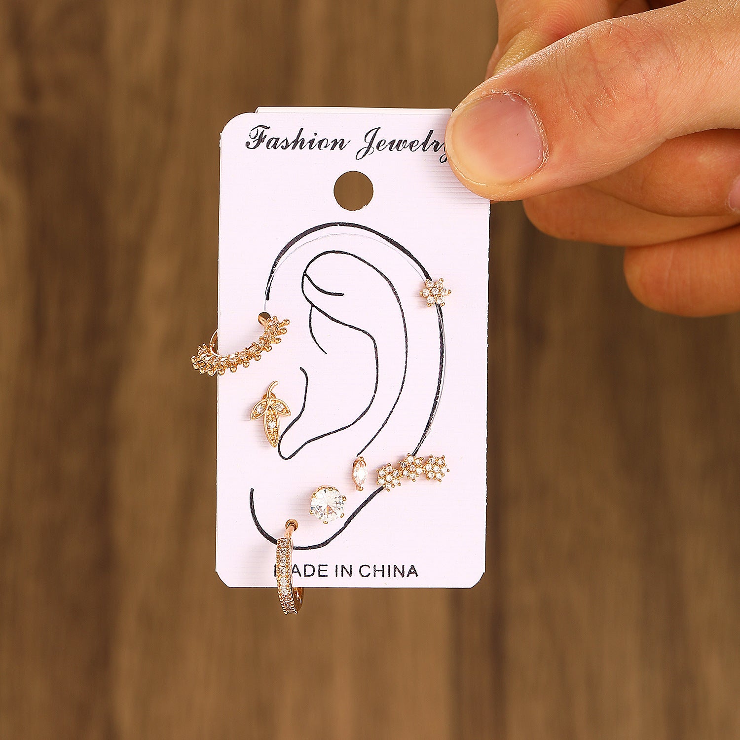 Wholesale  Light Luxury Chain Stacked Niche Exquisite Earring