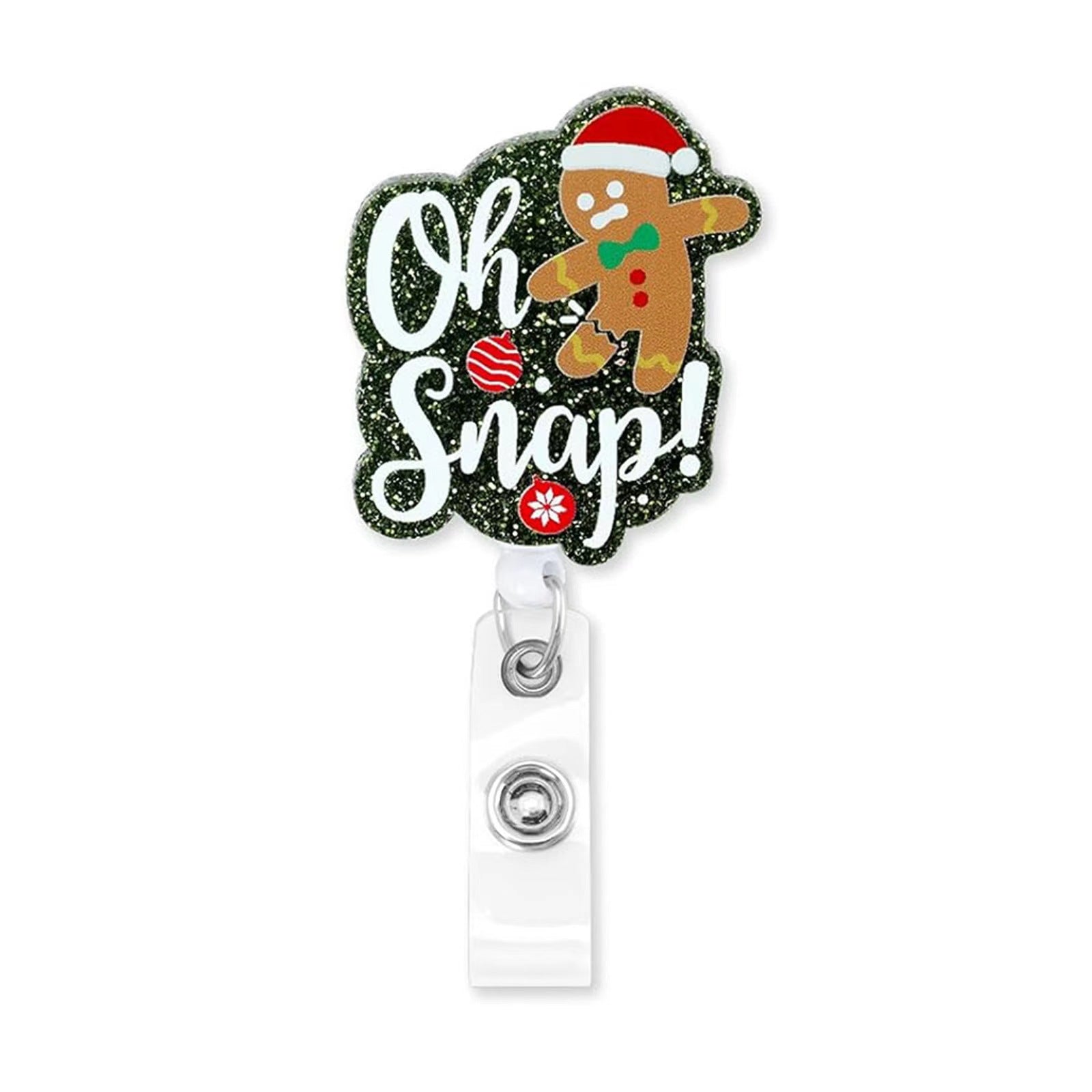 Wholesale Christmas Snowman Badge Scroll Keychain ACC-KC-LingYu010