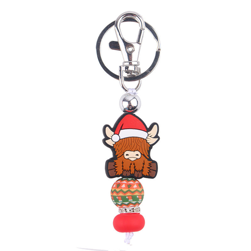 Wholesale Christmas DIY Accessories Silicone Beaded Keychains ACC-KC-GuangTian093