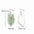 Wholesale Exaggerated Acrylic Love Green Powder Leaf Turtle Leaf  Earrings