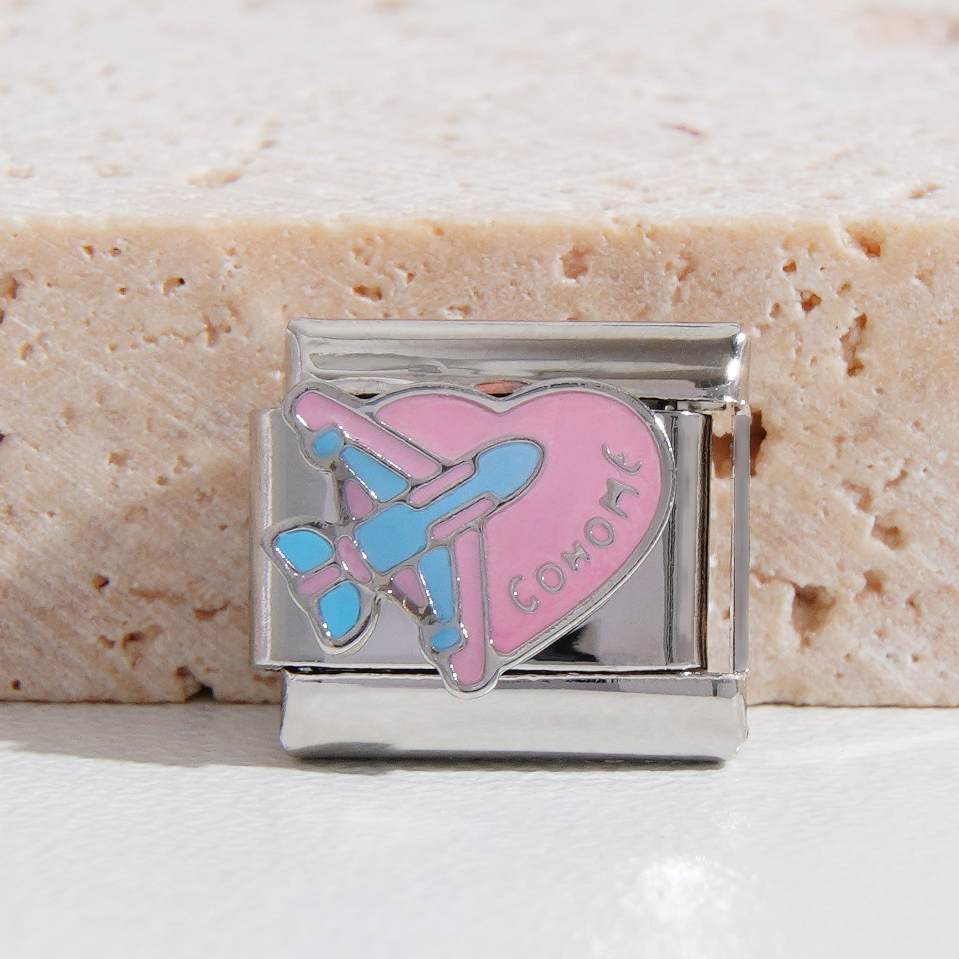 Wholesale Italian Charm Bracelet 9mm DIY Splicing All-match English Stainless Steel Composable Bracelet