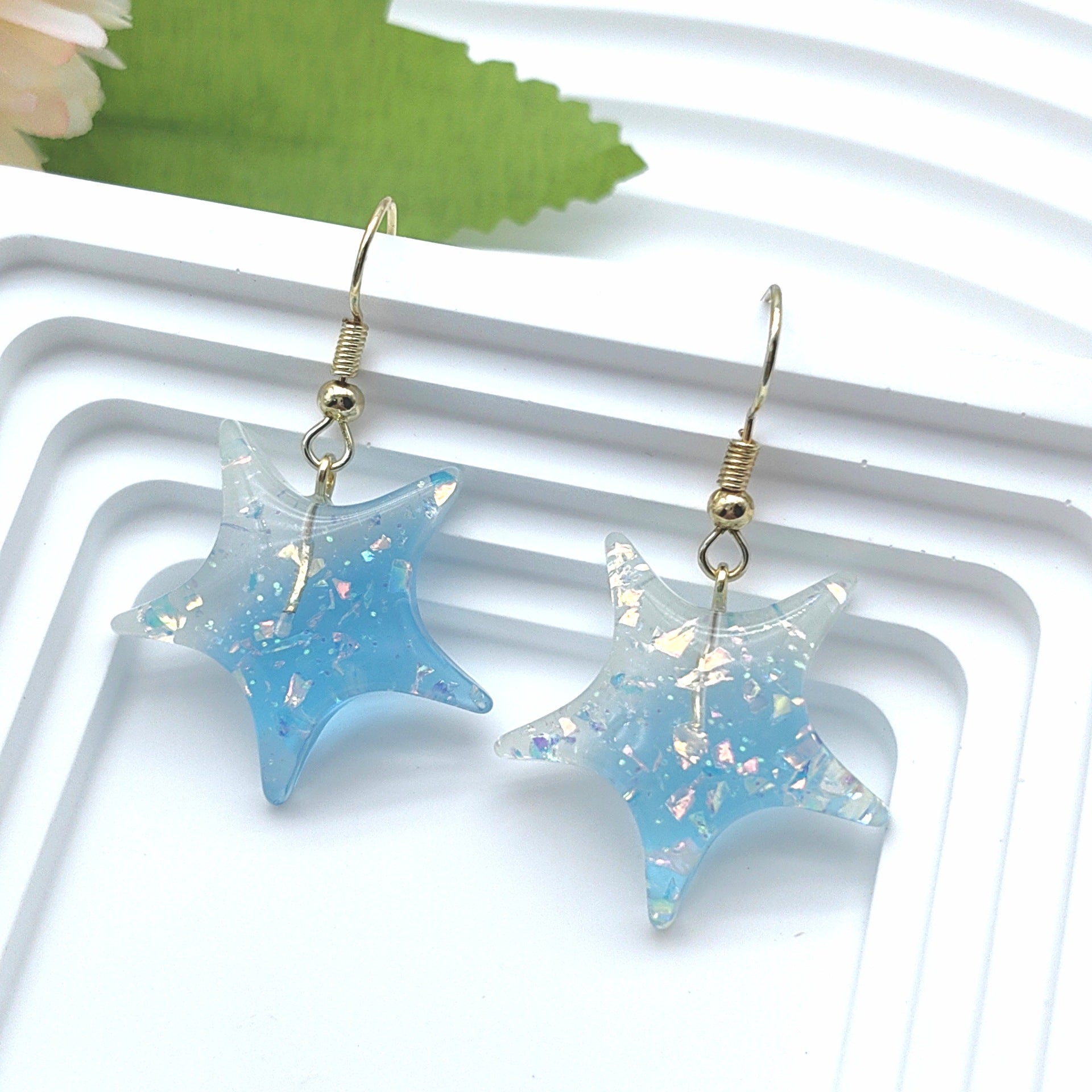 Wholesale Summer Resin Dolphin Fish Starfish Shell Earrings ACC-ES-Xizhao017