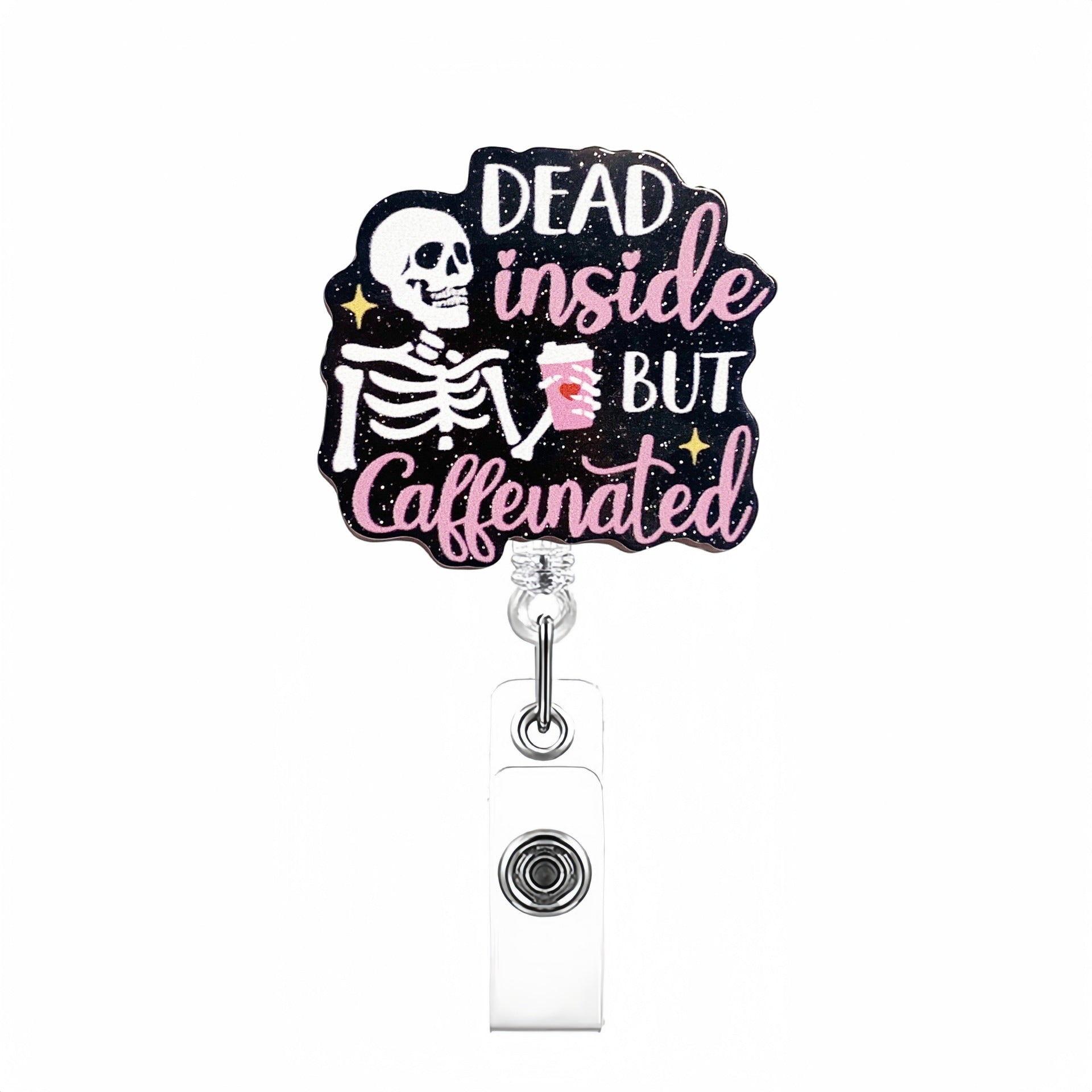 Wholesale Acrylic Badge Reel Keychain with Fun Pattern