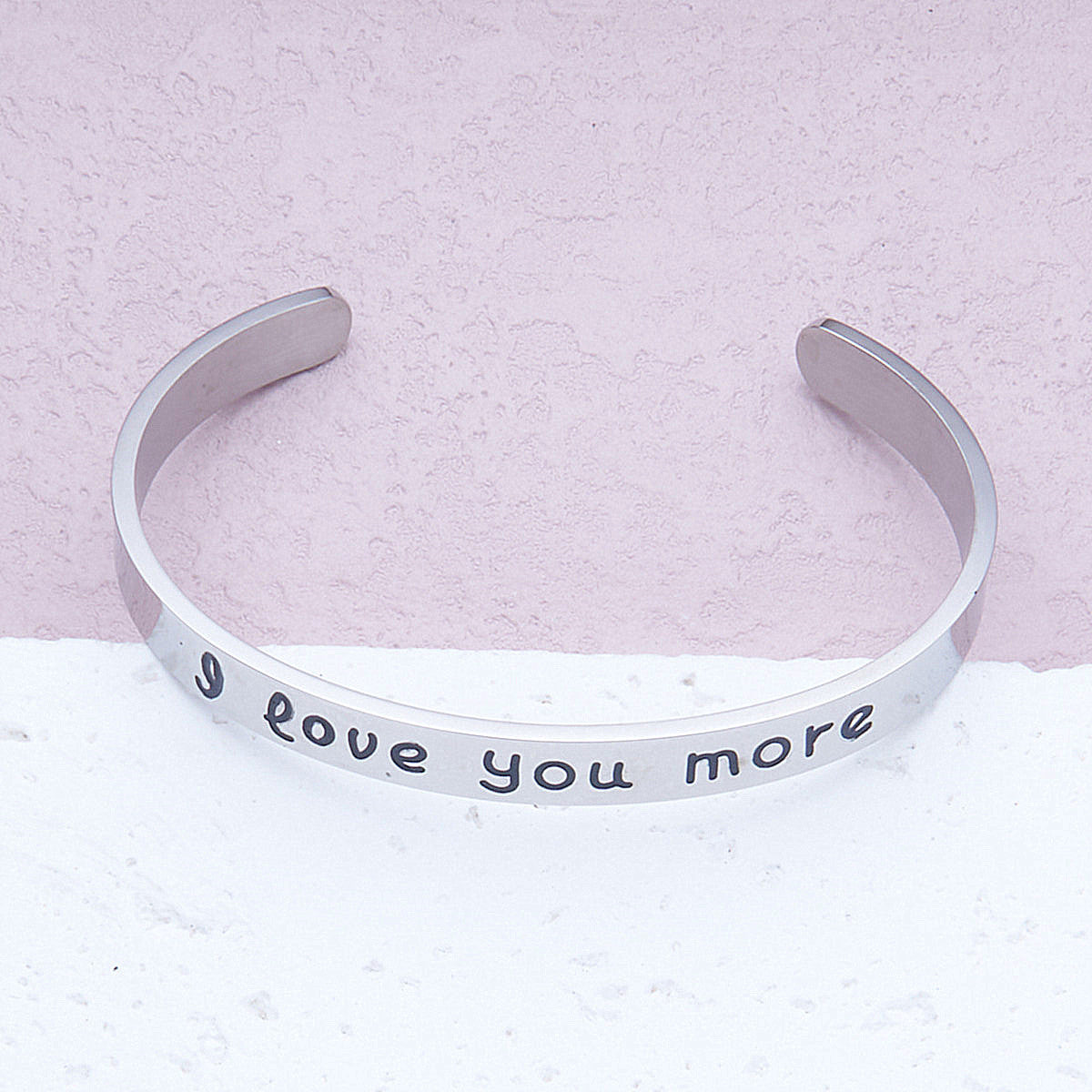 Bracciale regolabile a forma di C regolabile con lettera in acciaio inossidabile all'ingrosso