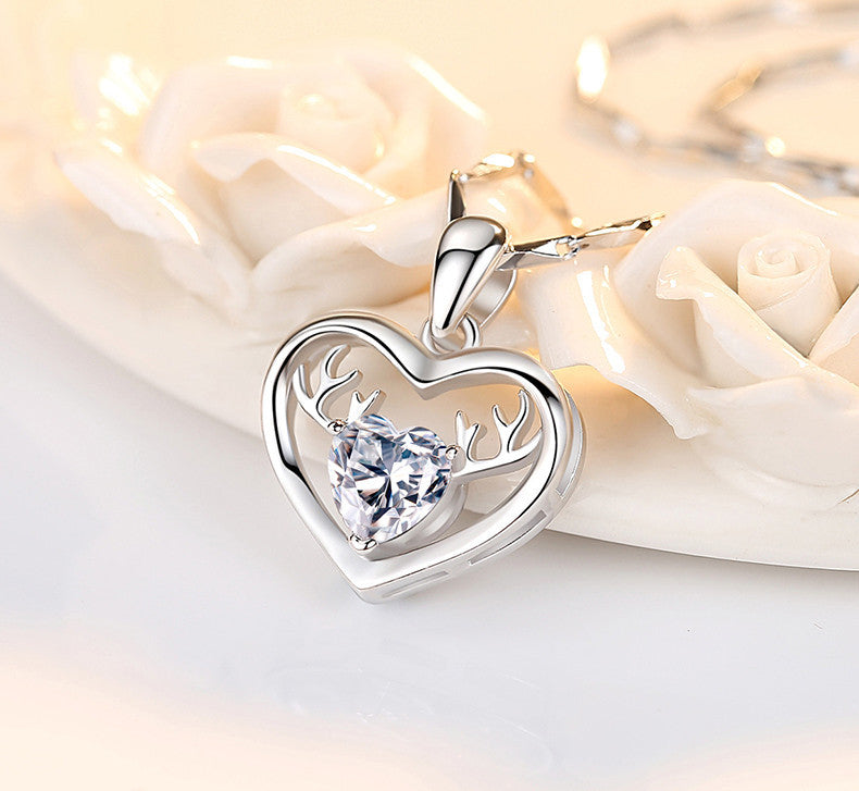 Wholesale S925 Neck Chain Love Heart Shape Necklace