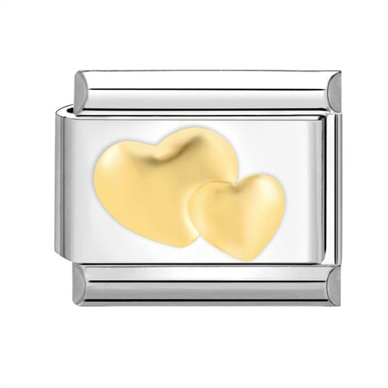 Wholesale Italian Charm Bracelet 9mm DIY Splicing Creative Pattern Titanium Steel Composable Bracelet