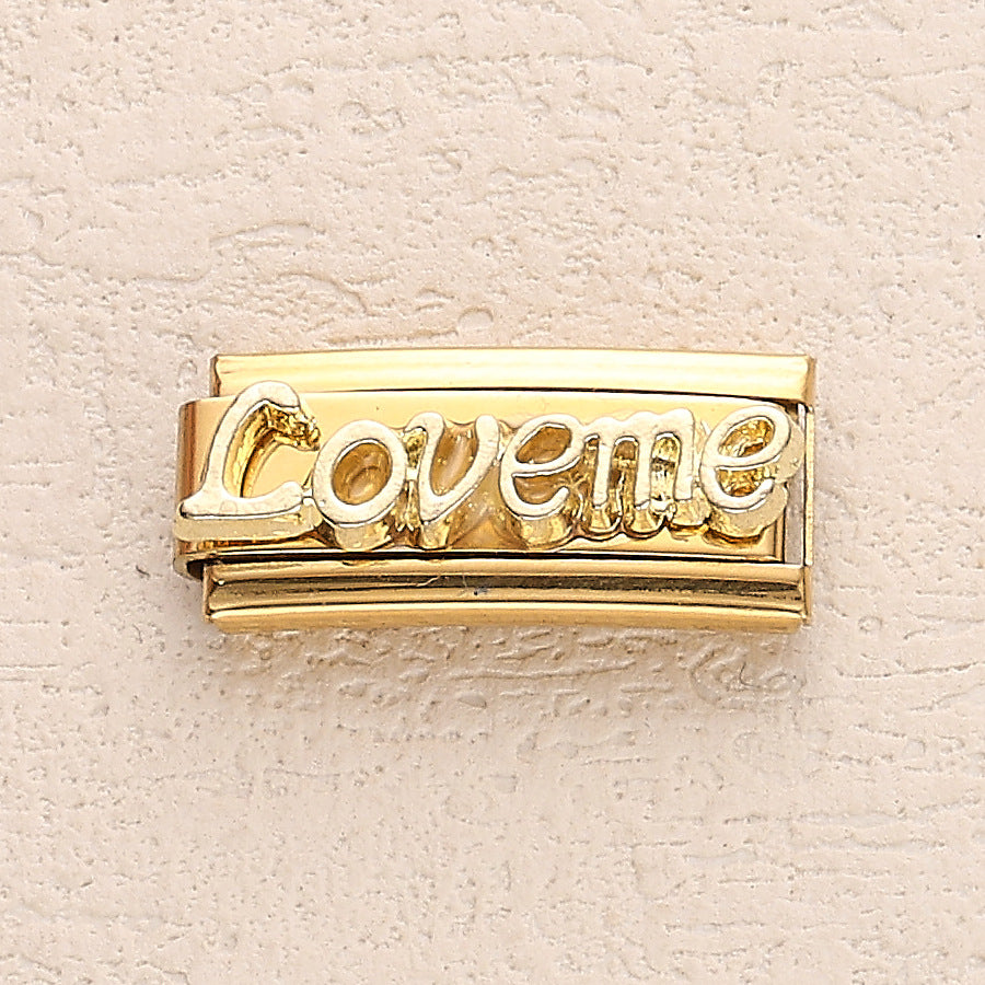 Wholesale 10pcs Italian Charm Bracelet 9mm DIY Splicing Cute Creative Stainless Steel Composable Bracelet