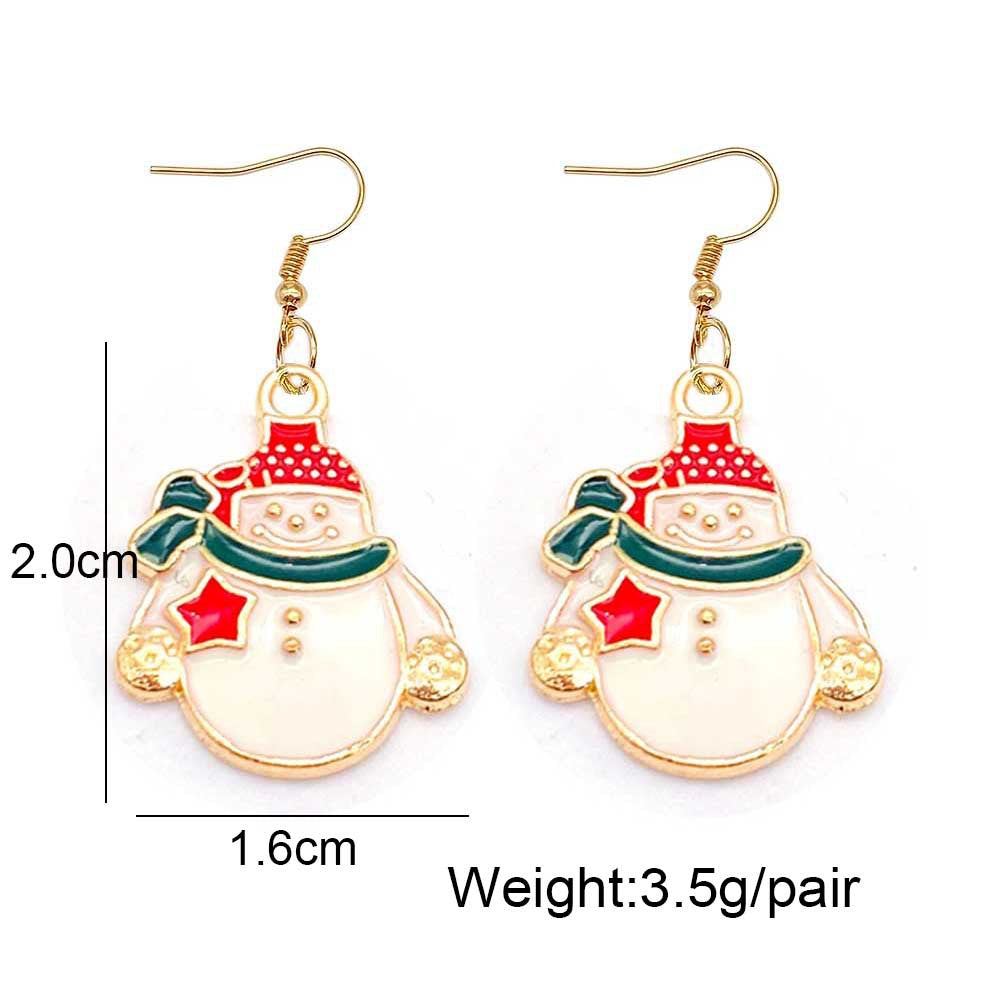 Wholesale Christmas Tree Santa Claus Bell Alloy Oil Drop Earrings ACC-ES-ChenY044