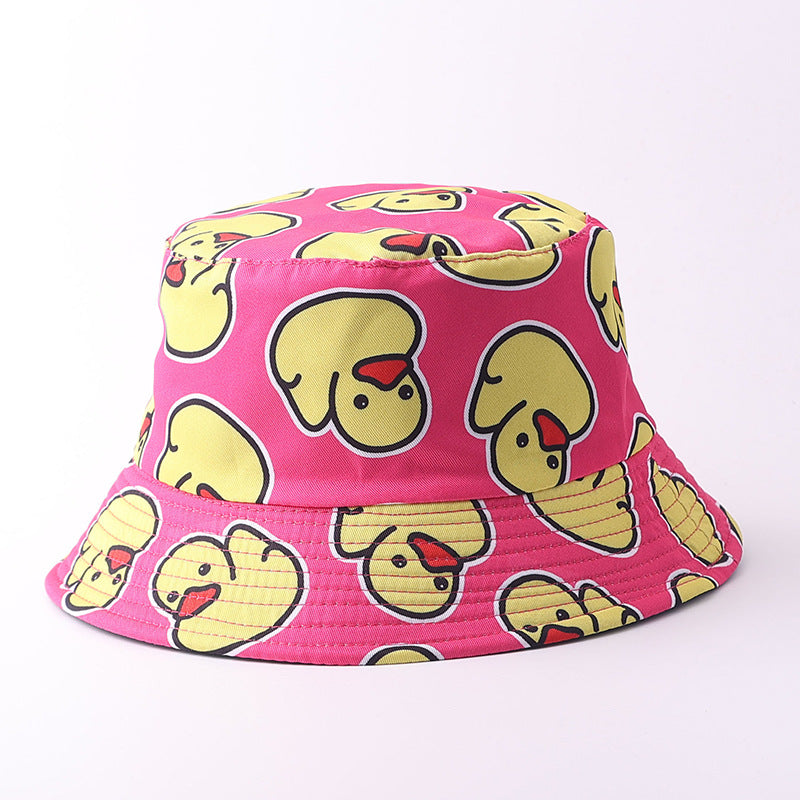 Wholesale Digital Print Yellow Duck Bucket Hat Fashion Party Accessory Gift
