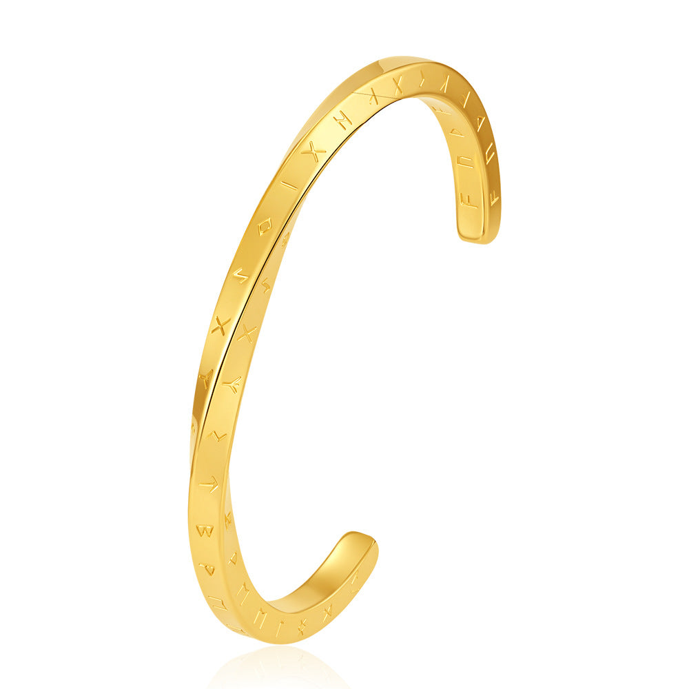Wholesale Stainless Steel Geometric Multi Layered Irregular Retro Bracelet