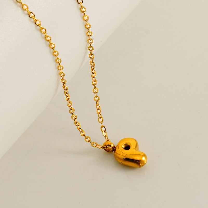 Wholesale titanium steel 26 English letter necklace