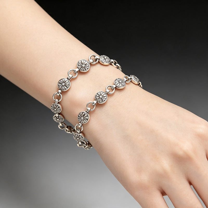 Wholesale Trendy Cross Pendant Necklace Bracelet Set Zinc Alloy Unisex Fashion Jewelry Travel Souvenir
