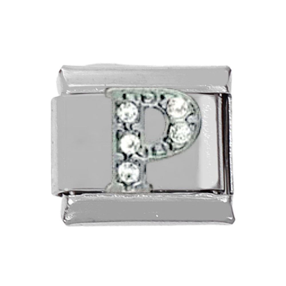 Wholesale 5pcs Italian Charm Bracelet Charm Module Stainless Steel Letter Bracelet 9mm DIY Pattern Free Stitching Detachable Composable Bracelet ACC-BT-DaLiang022