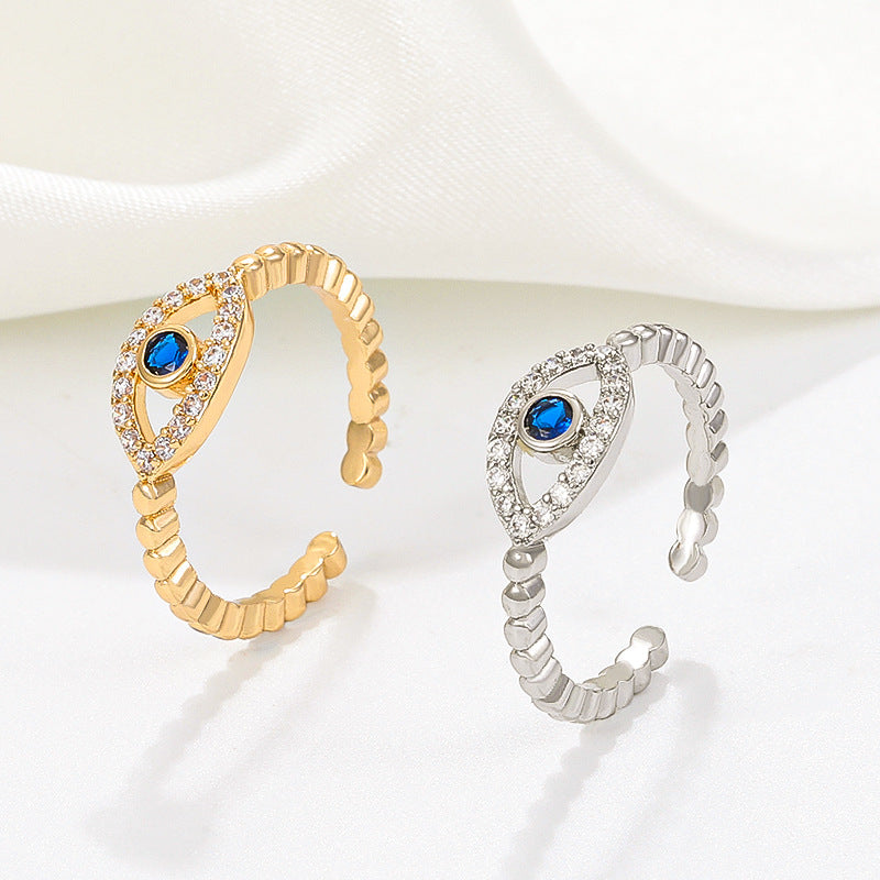 Wholesale creative retro devil' s eye opening ring