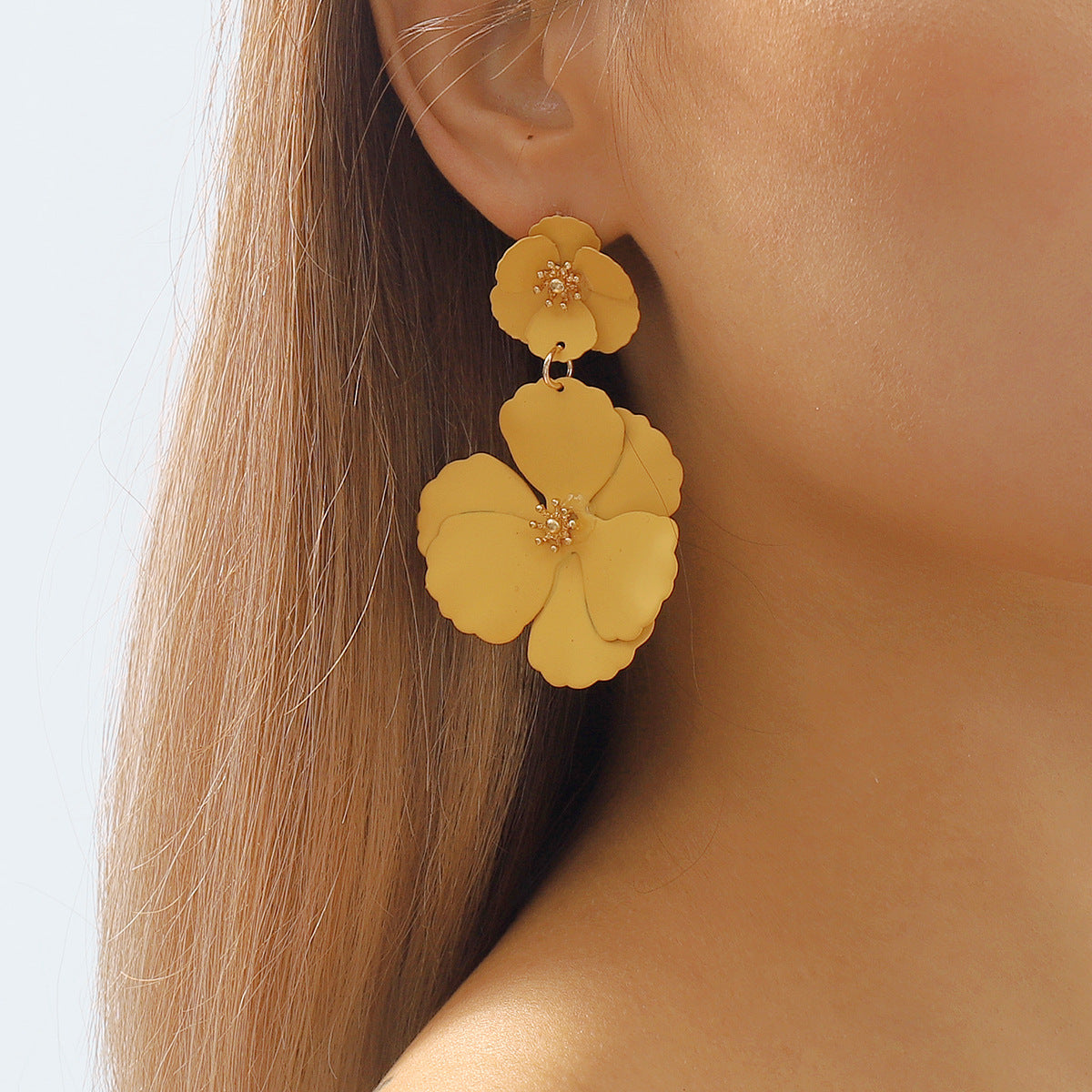 Wholesale  Fashion size flower long earrings  classic flower earrings