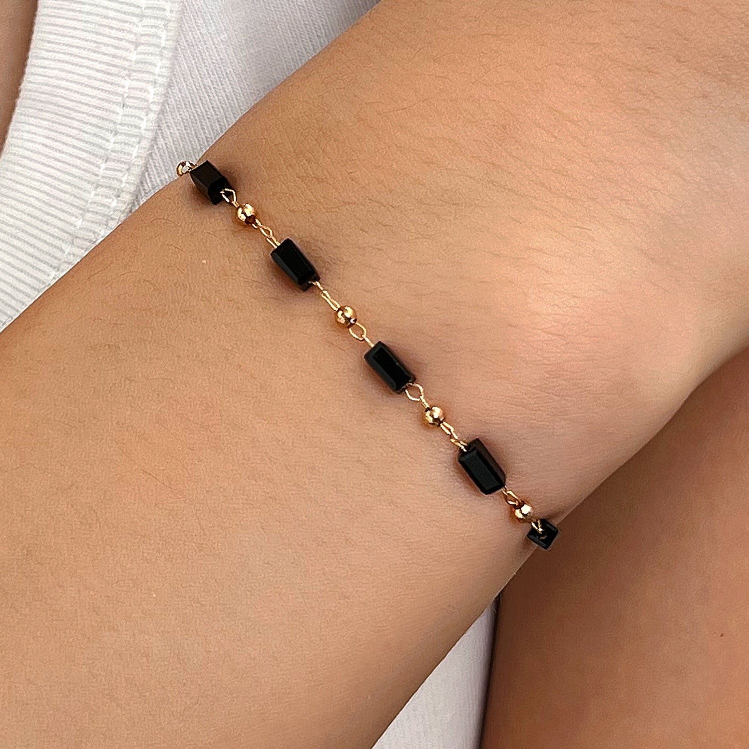 Wholesale Trendy Cloud Moon Cross Star Pearl Layered Bracelet Stainless Steel Fashion Accessory For Women Gift Boutique Resale