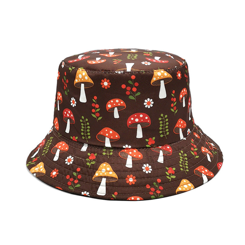 Wholesale Colorful Mushroom Pattern Bucket Hat ACC-HT-ShunMa003